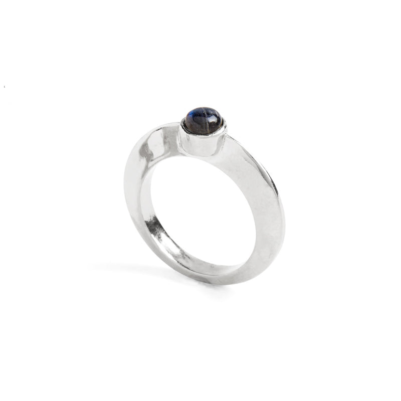 Lady Grey Jewelry Labradorite Disc Ring in Silver