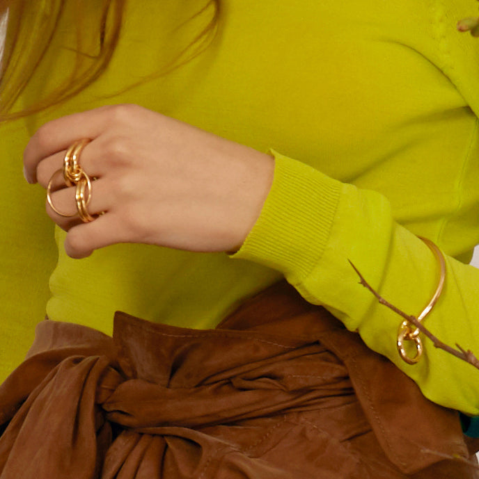 Lady Grey Jewelry Link Ring in Gold