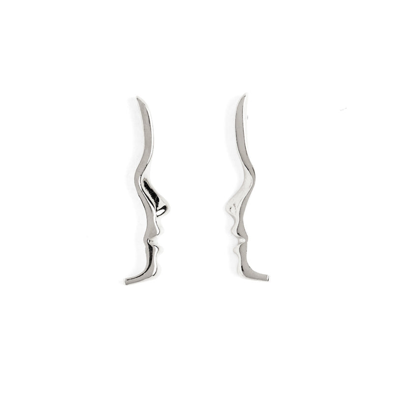 Lady Grey Jewelry Mini Silhouette Studs in Silver