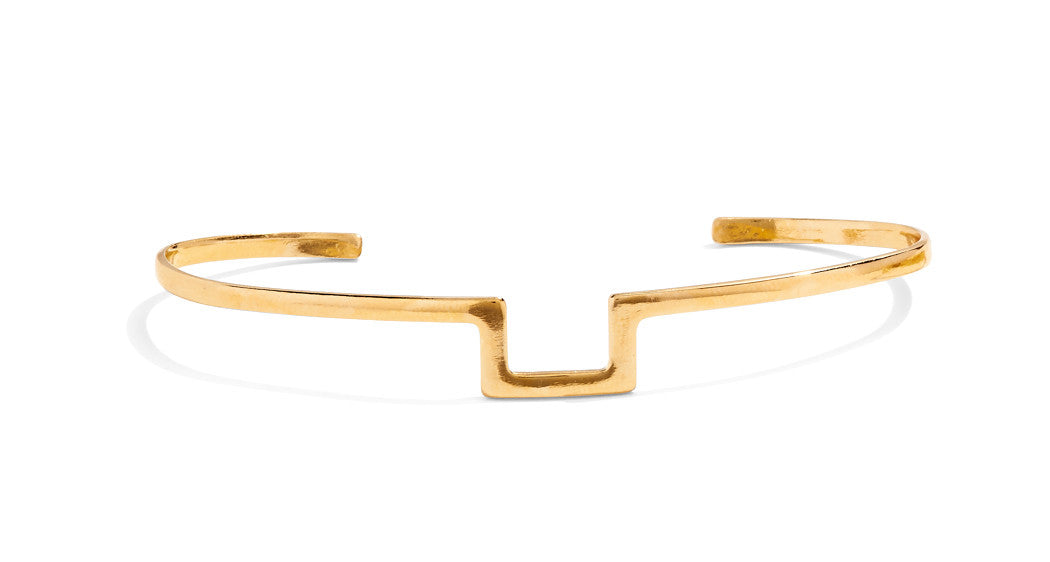 Notch Palm Cuff Gold