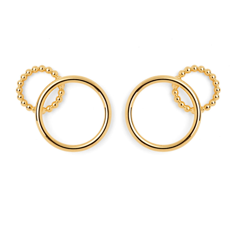 Lady Grey Jewelry Pearled Venn Earring in Gold