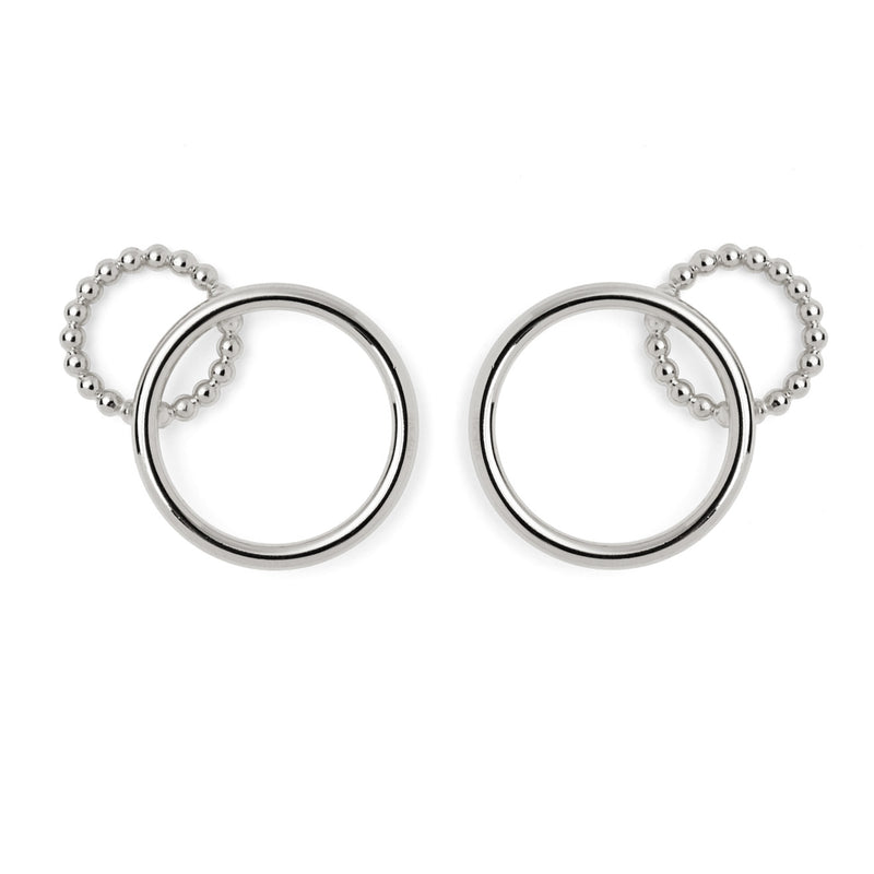 Lady Grey Jewelry Pearled Venn Earring in Silver