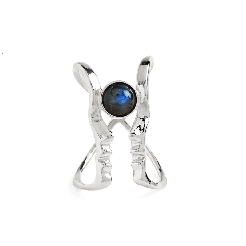 Lady Grey Jewelry Reflected Silhouette Ring in Silver