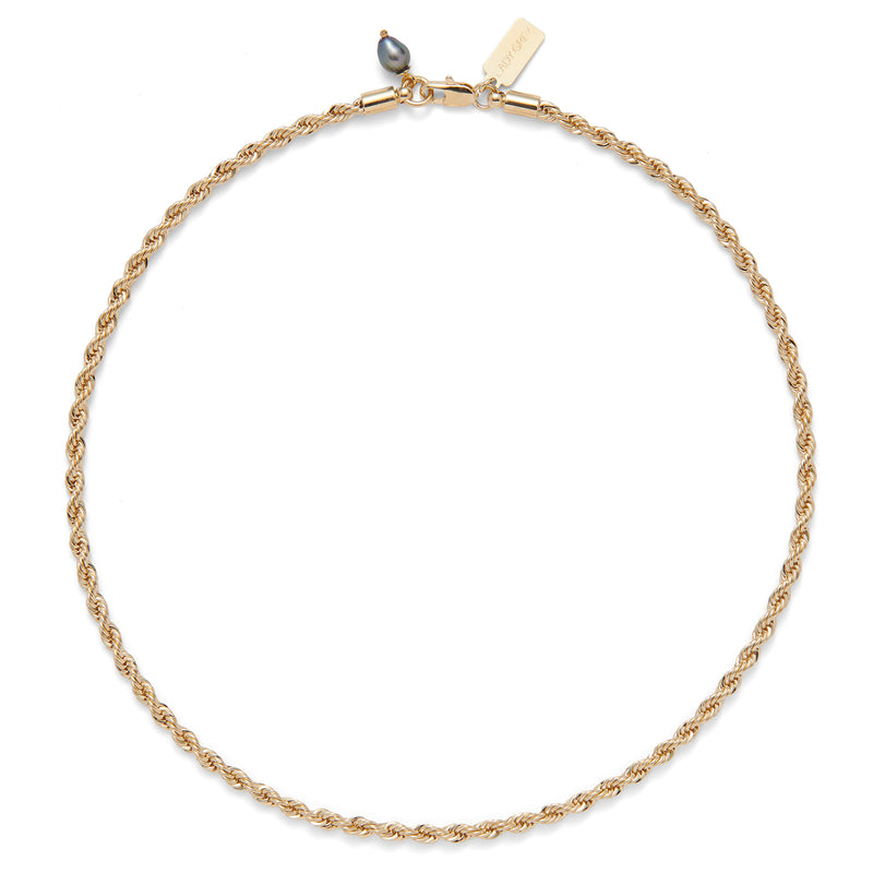 Rope Chain Necklace in Gold