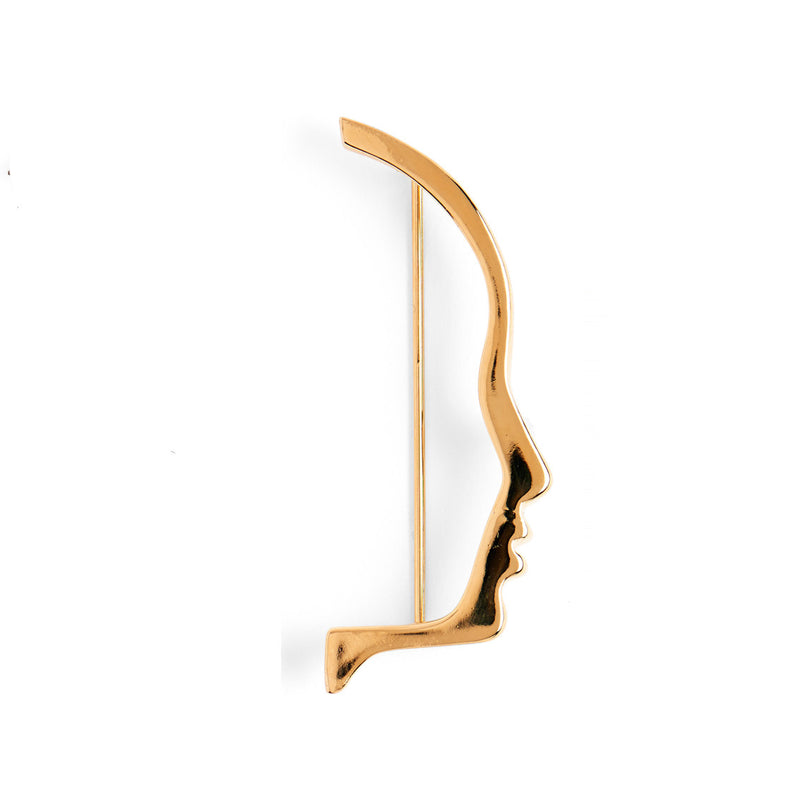 Lady Grey Silhouette Brooch in Gold