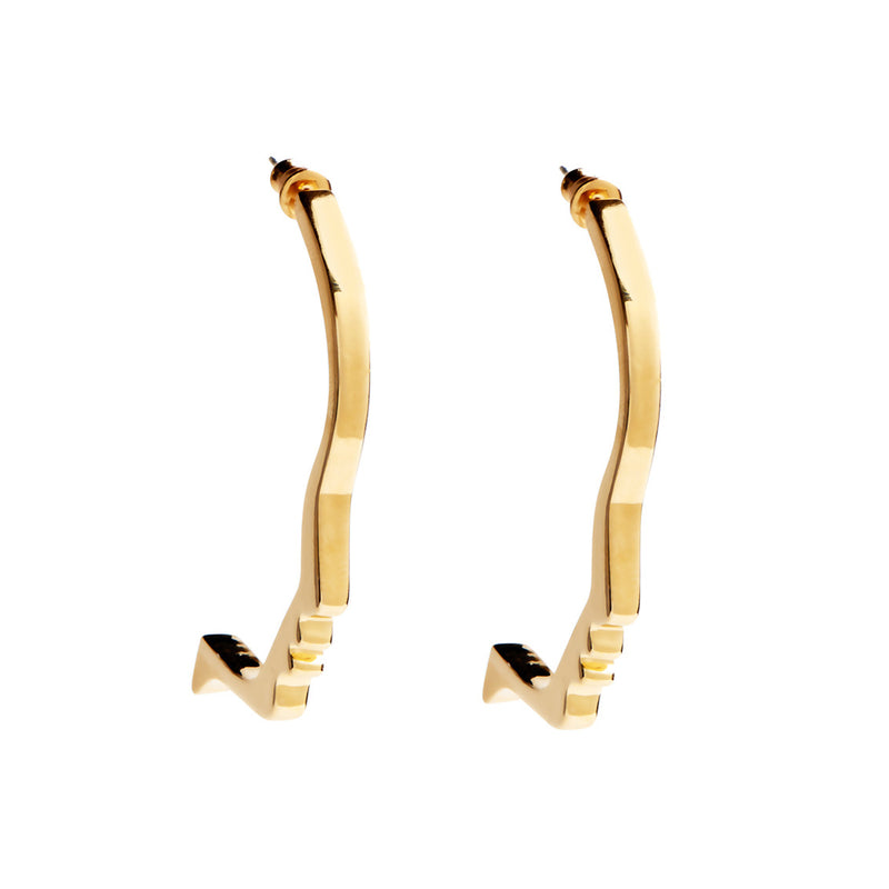 Lady Grey Silhouette Earring in Gold