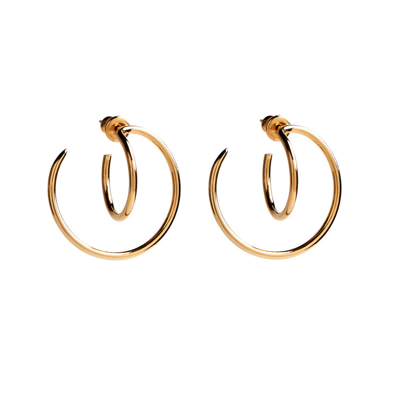 Lady Grey Jewelry Small Torsion Hoops in Gold