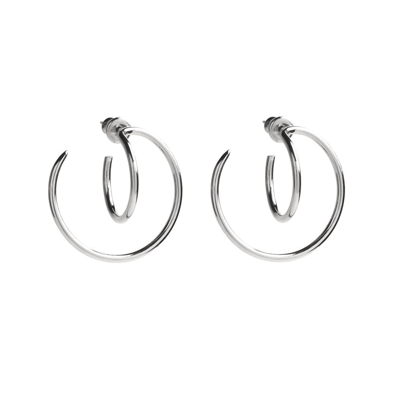 Lady Grey Jewelry Small Torsion Hoops in Silver