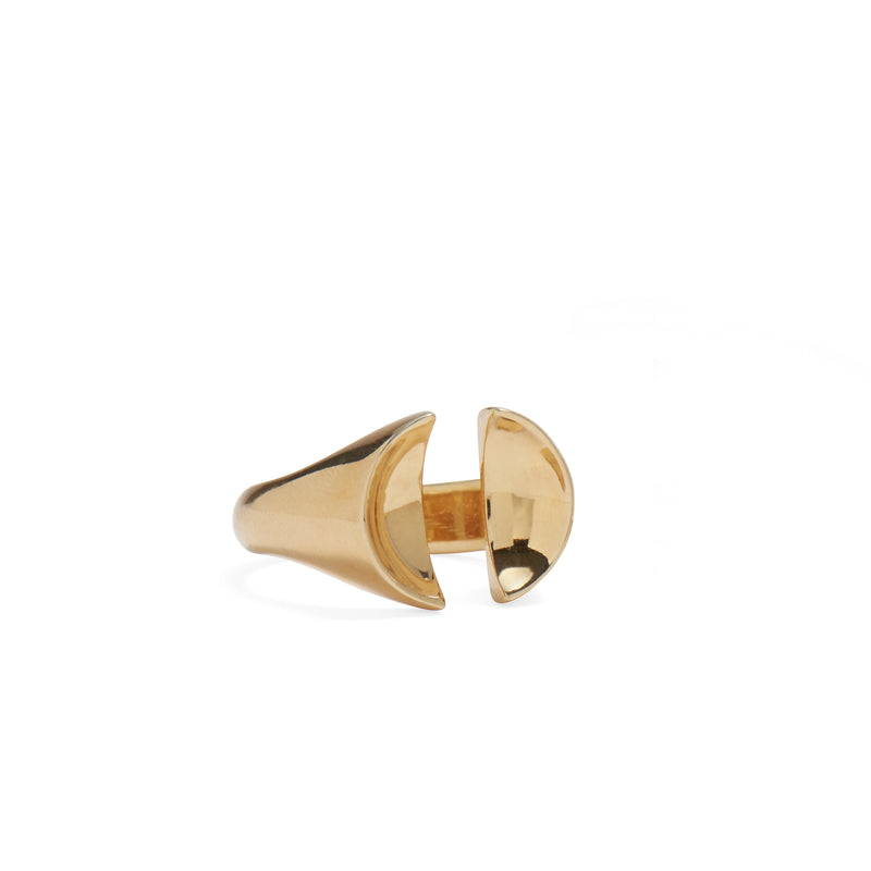 Lady Grey Jewelry Split Signet Ring in Gold