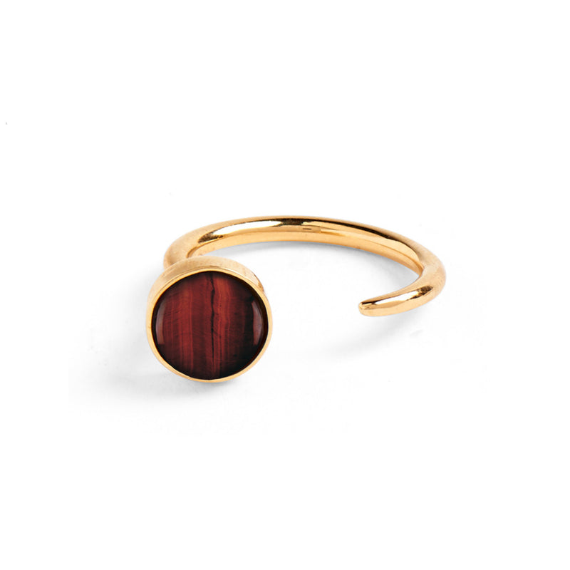 Lady Grey Jewelry Tangent Ring with Red Tiger Eye