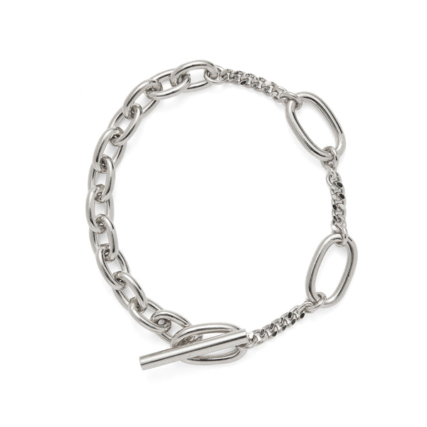 Toggle Link Bracelet in Silver