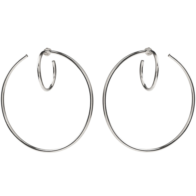 Lady Grey Jewelry Torsion Hoops in Silver