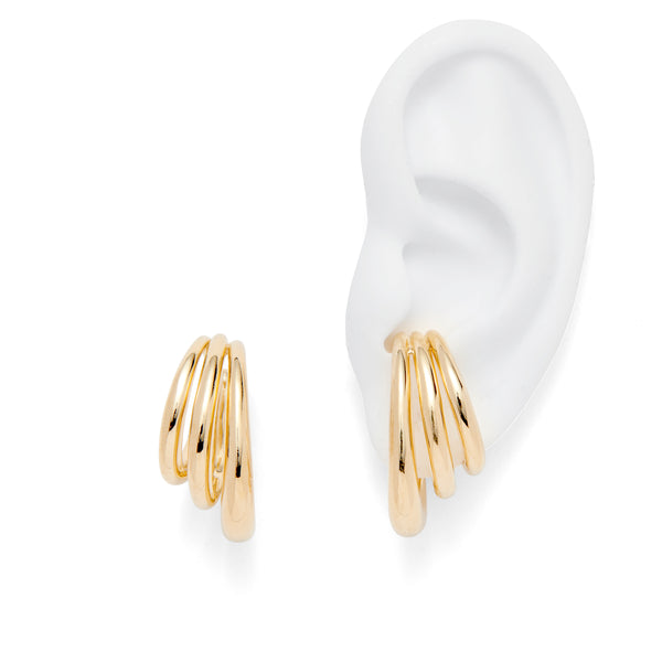 Triple Lair Ear Cuff in Gold