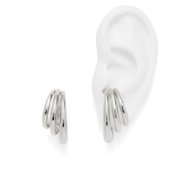 Triple Lair Ear Cuff in Silver