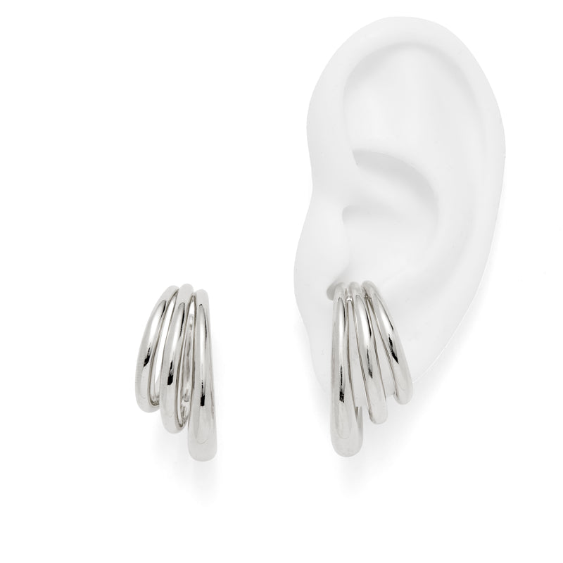 Triple Lair Ear Cuff in Silver