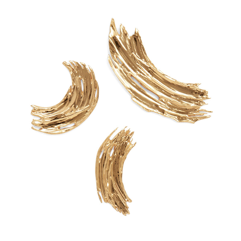 Lady Grey Jewelry Brushstroke Pin Set in Gold