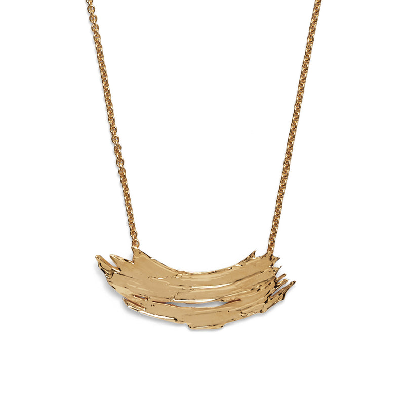 Brushstroke Necklace in Gold