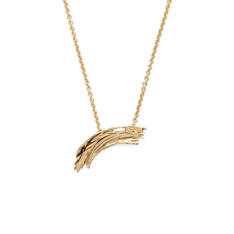 Lady Grey Jewelry Small Brushstroke Necklace in Gold
