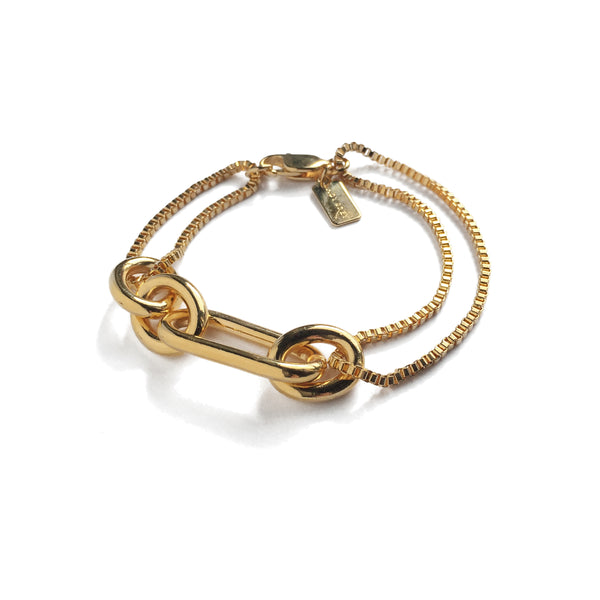 Lady Grey Jewelry Trés Link Bracelet in Gold