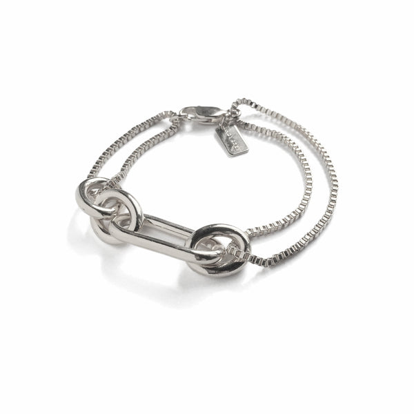 Lady Grey Jewelry Trés Link Bracelet in Silver