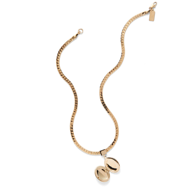 Locket Necklace in Gold – Lady Grey