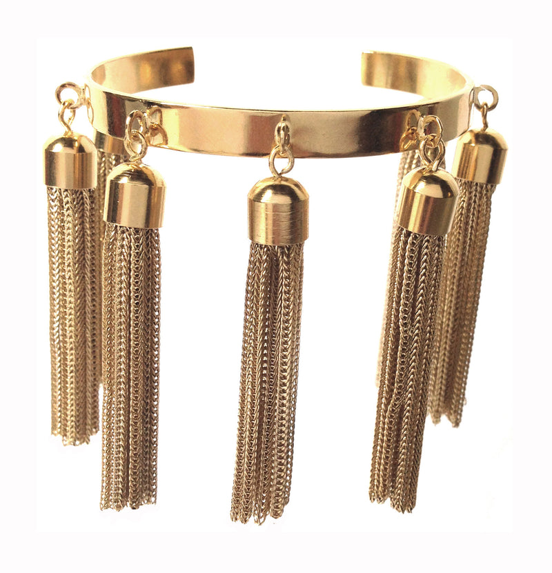 Multi Tassel Bracelet in Gold
