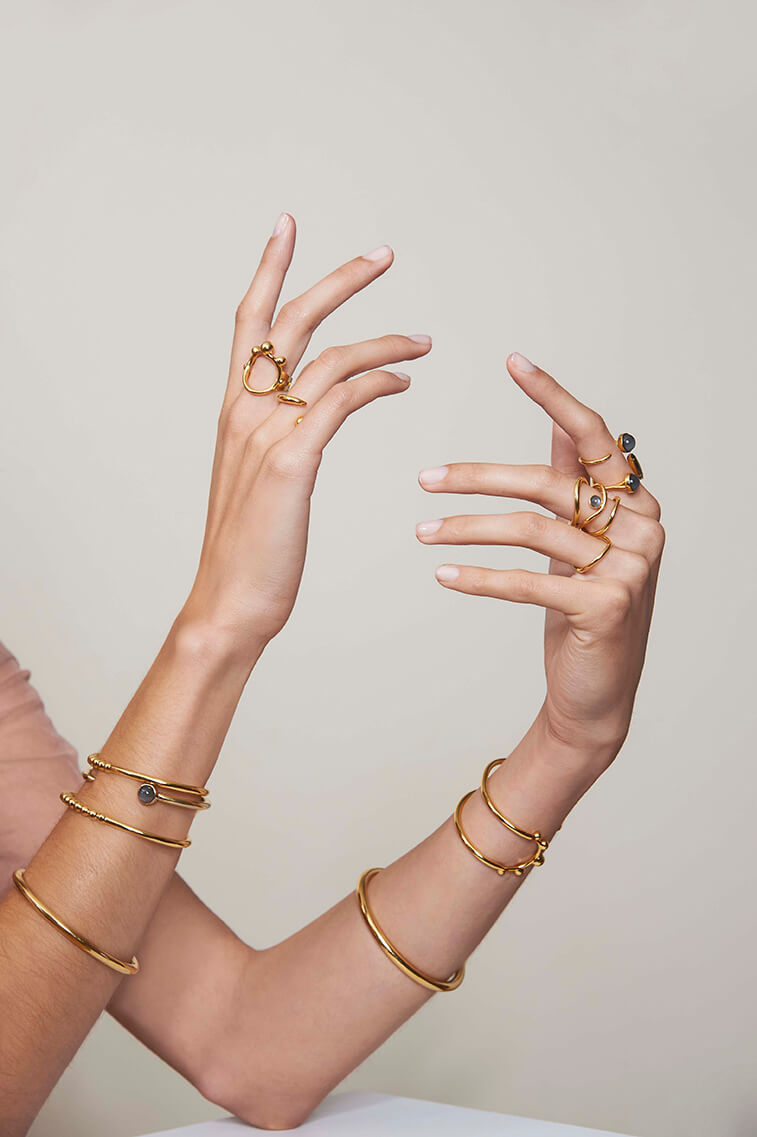 Lady Grey Gold Bracelets