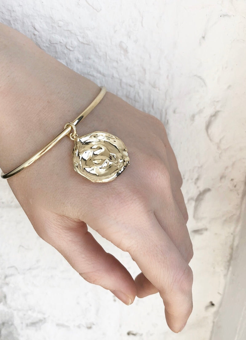 Lady Grey Palette Coin Bangle in Gold