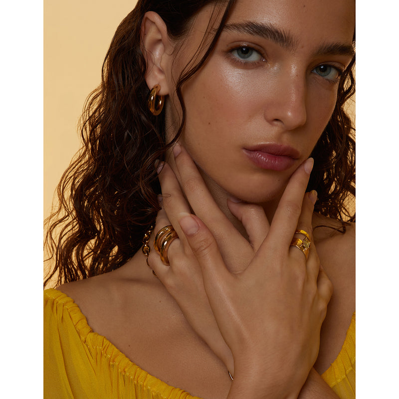 Lady Grey Rayan Hoop in Gold