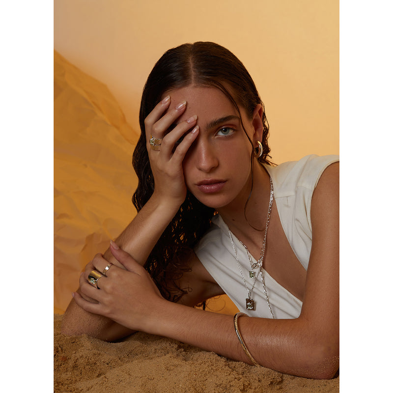 Rayan Hoops in Silver