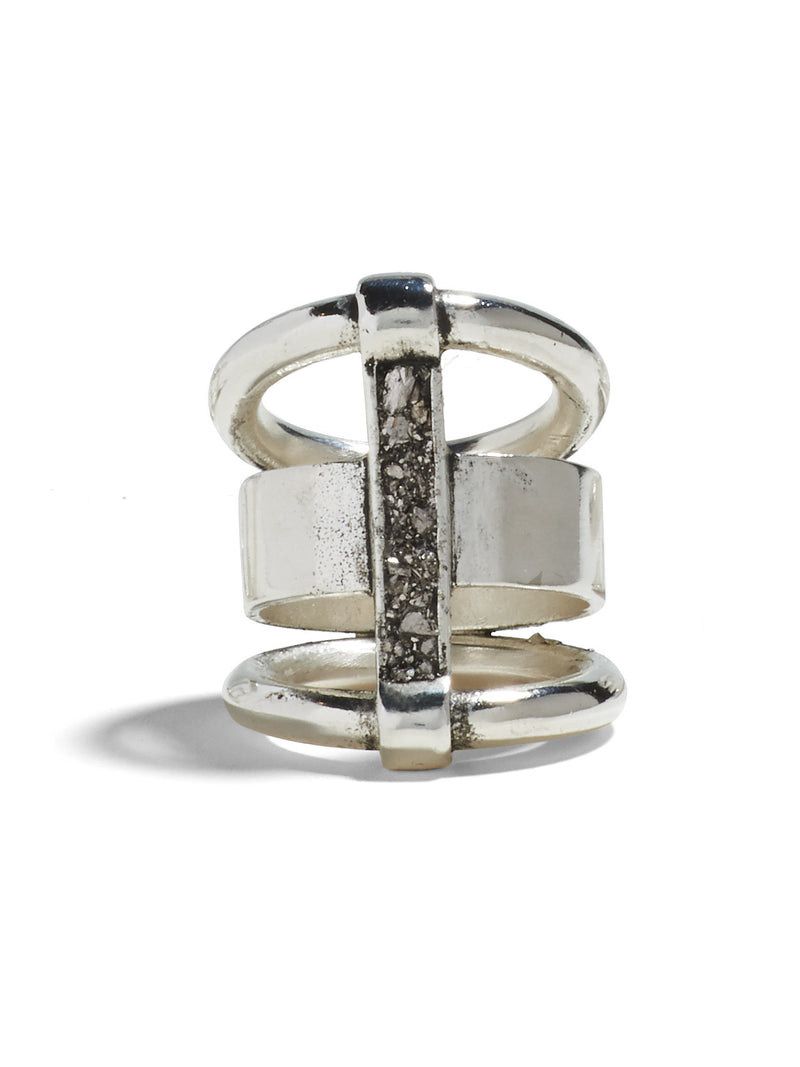Channel Ring in Silver/Bismuth
