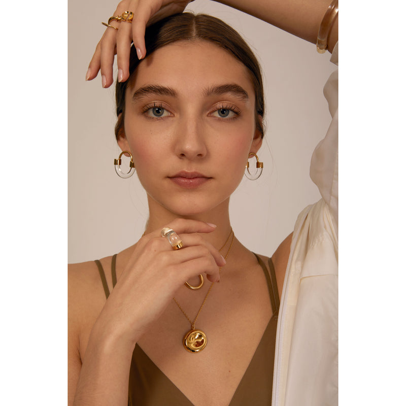 Duo Link Ring in Gold