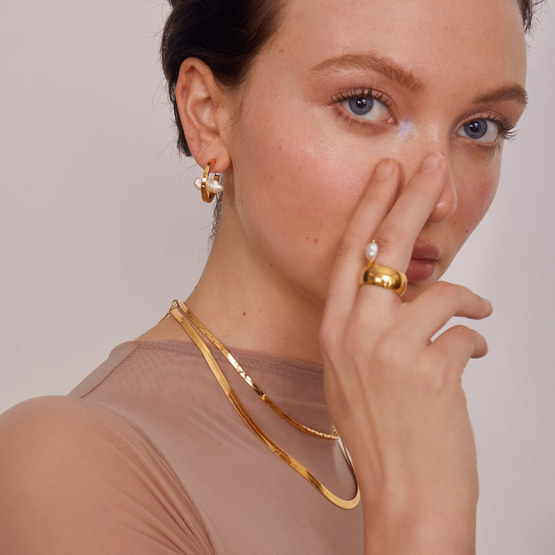 Stratus Earring in Rhodium