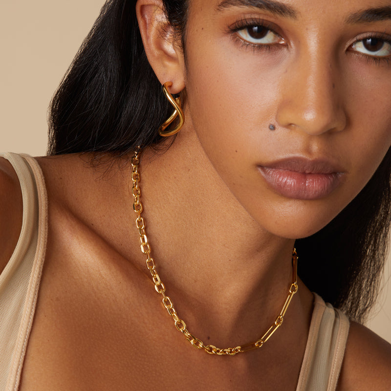 Tandem Necklace in Gold