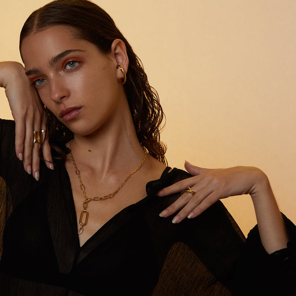 Lady Grey Tier Necklace in Gold