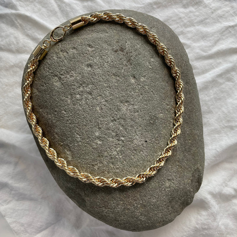 XL Rope Chain Necklace in Gold