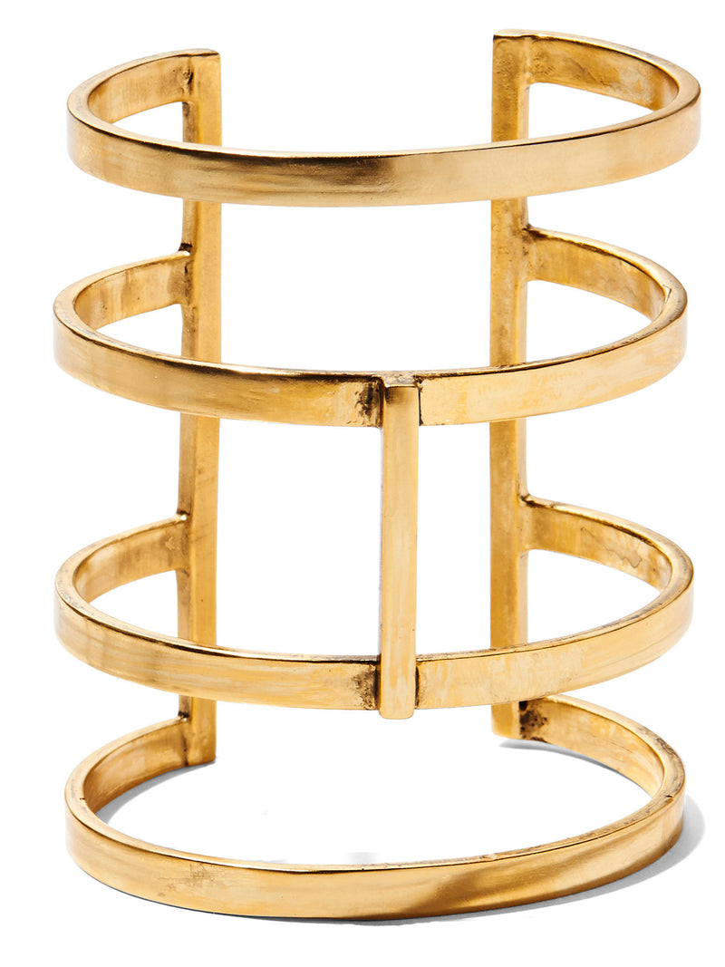 Lady Grey Jewelry Double Arc Cuff in Gold