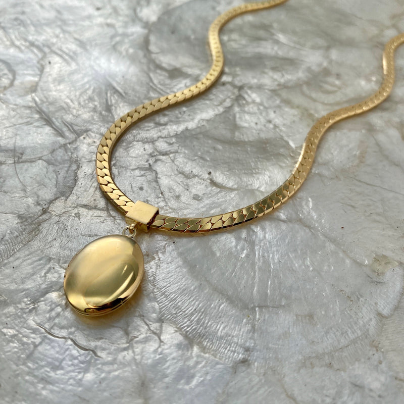 Locket Necklace in Gold