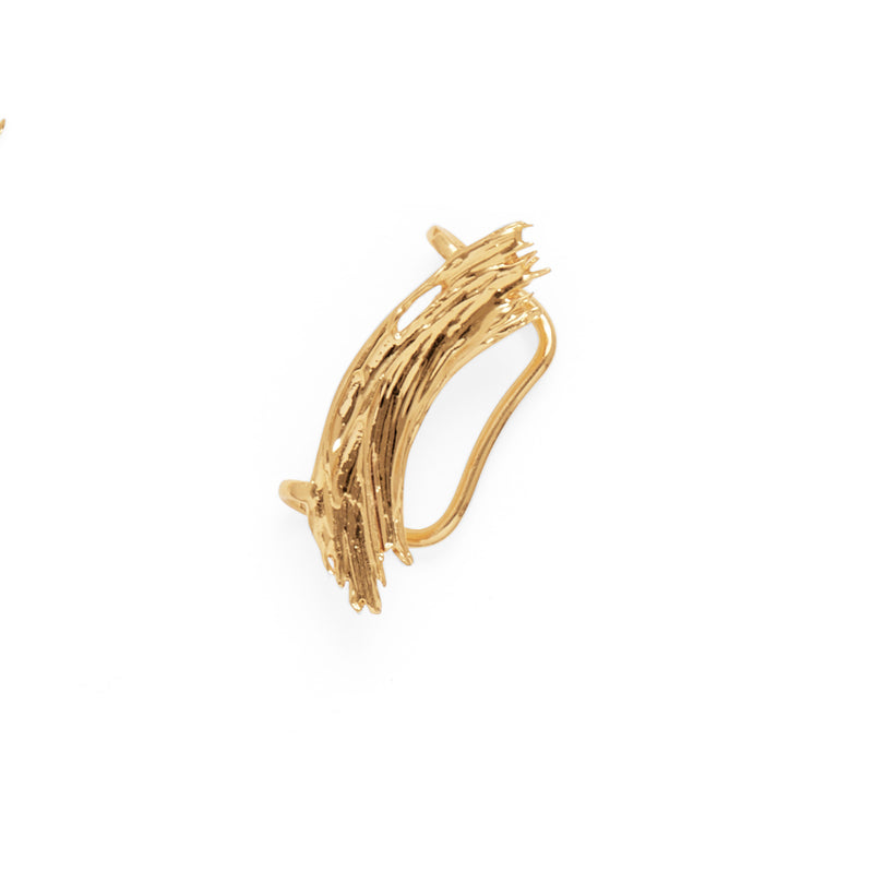 Lady Grey Jewelry Brushstroke Ear Cuff in Gold