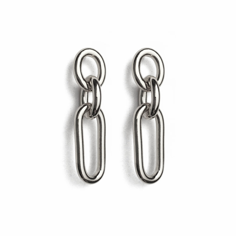 Lady Grey Jewelry Trés Link Earring in Silver