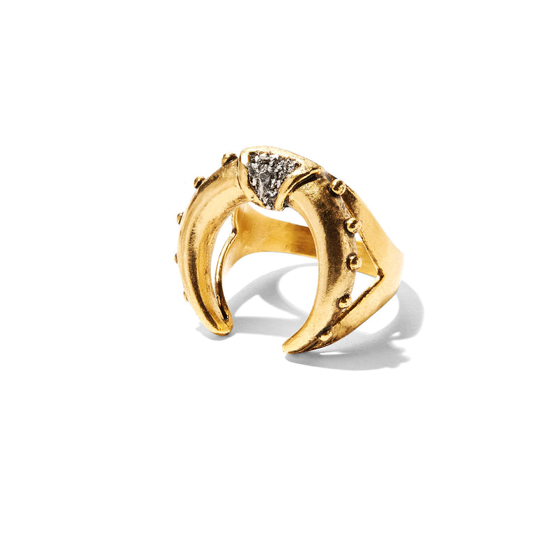Lady Grey Jewelry Mini Crescent Ring in Gold