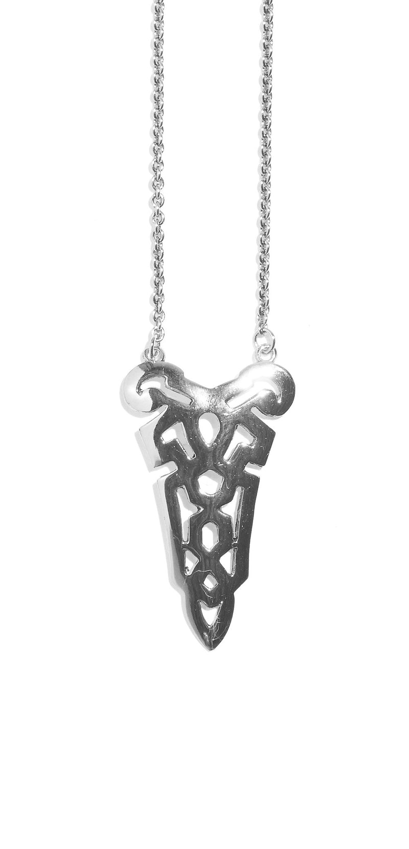 Shield Necklace in Silver