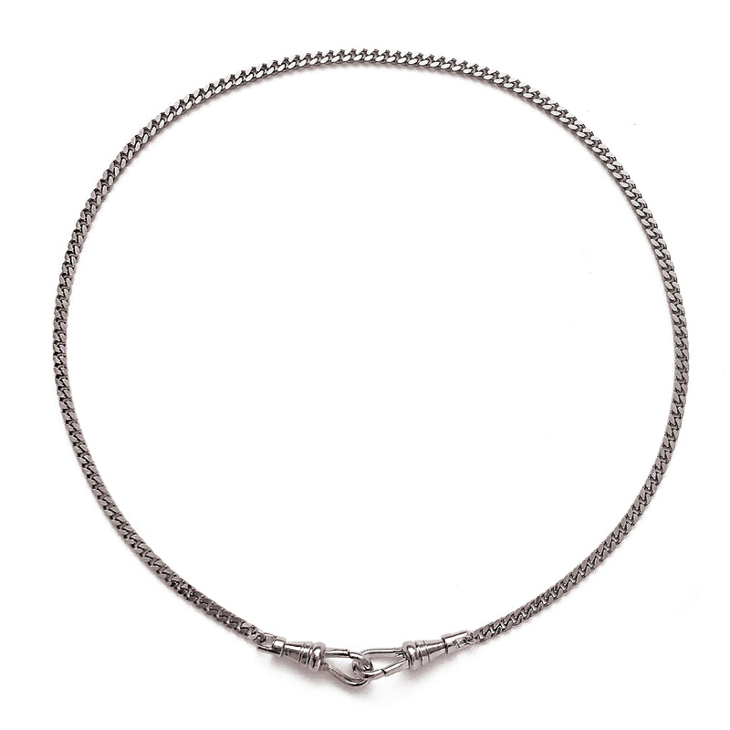 Curb Mask Chain in Silver