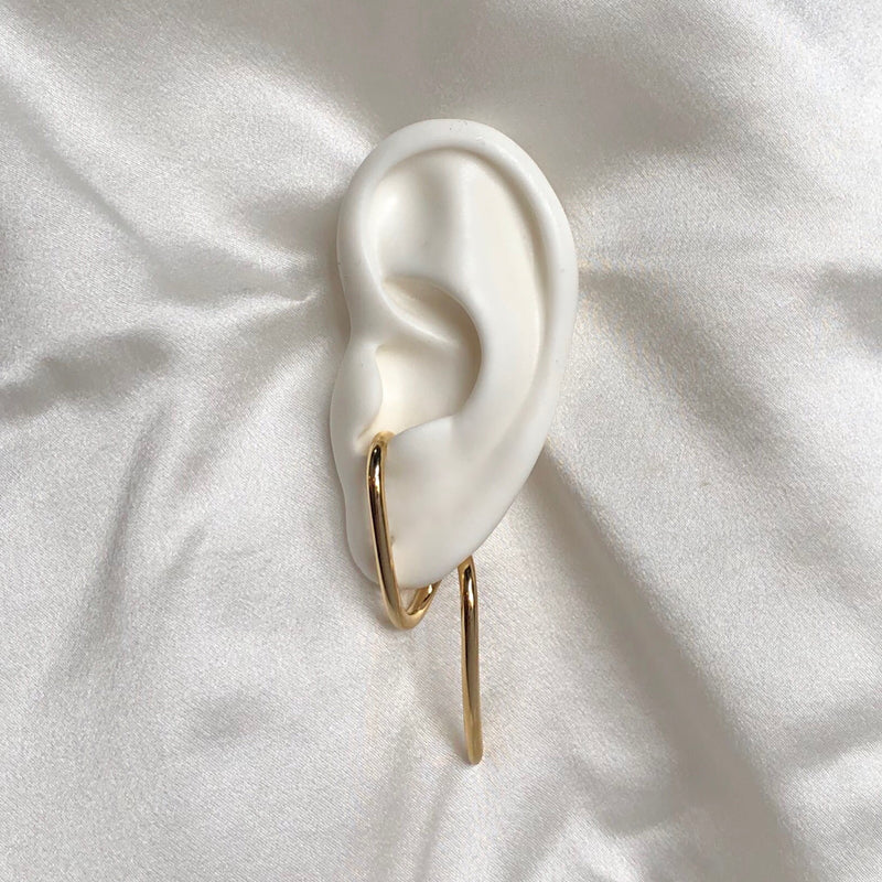 Spiral Ear Huggie in Gold