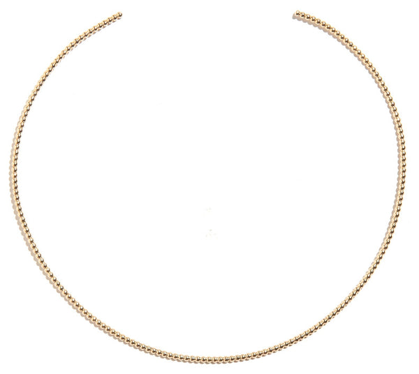 Tiny Pearled Collar in Gold